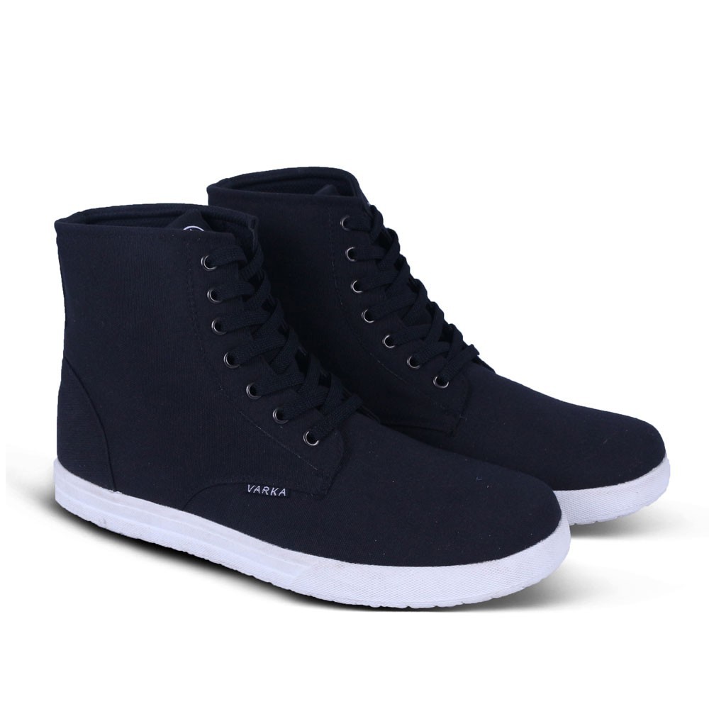 Sepatu Sneakers Pria V 053 Brand Varka Sepatu Boot Murah Berkualitas Warna Hitam