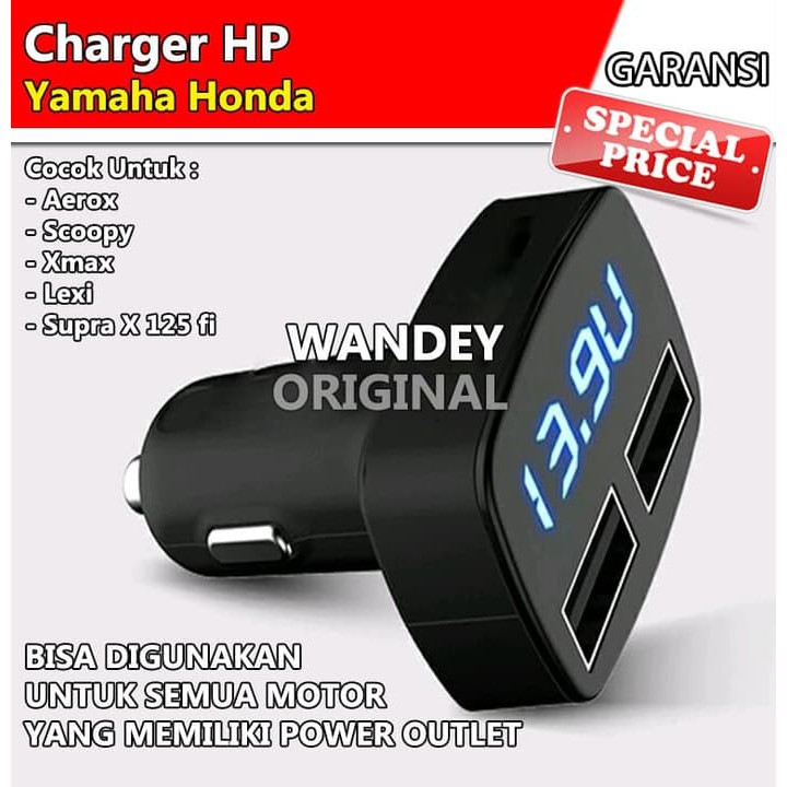 [NEW] CHARGER HP MOTOR YAMAHA AEROX XMAX HONDA SCOOPY SUPRA X 125 FI TF1