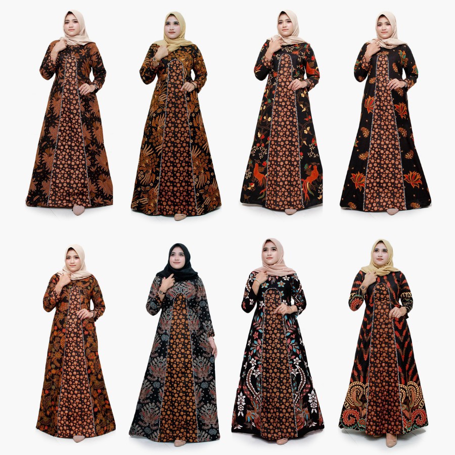 Distributor Gamis Batik Modern Murah Katun Halus Kombinasi Truntum, Ori Batik Aksara Pekalongan Big Size Jumbo 1waYY9TmyLxDe