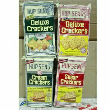 hup seng cream crackers/hupseng biskuit gabin halal mui ( 4 rasa )