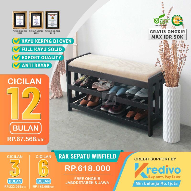 Rak Sepatu Winfield - Light Espresso
