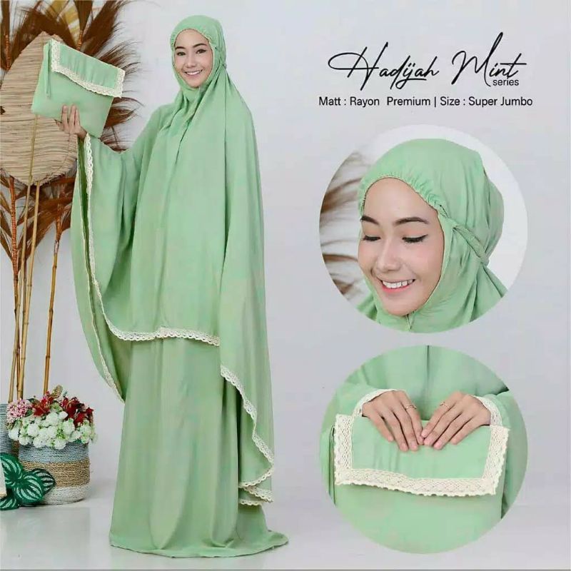 Mukena rayon super/mukena rayon polos