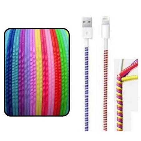 JT - Pelindung Kabel Spiral Charger / Headset Solid Cable Protector 1 Warna Bisa Kombinasi Bebebapa Warna Anti Kusut  dan Putus