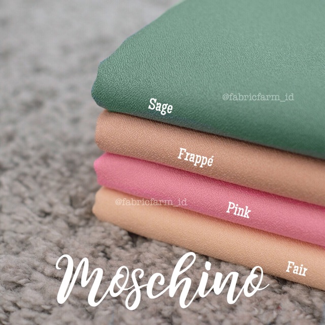 Kain Moschino Premium Korean Mosscrepe Per 0 5m Shopee Indonesia