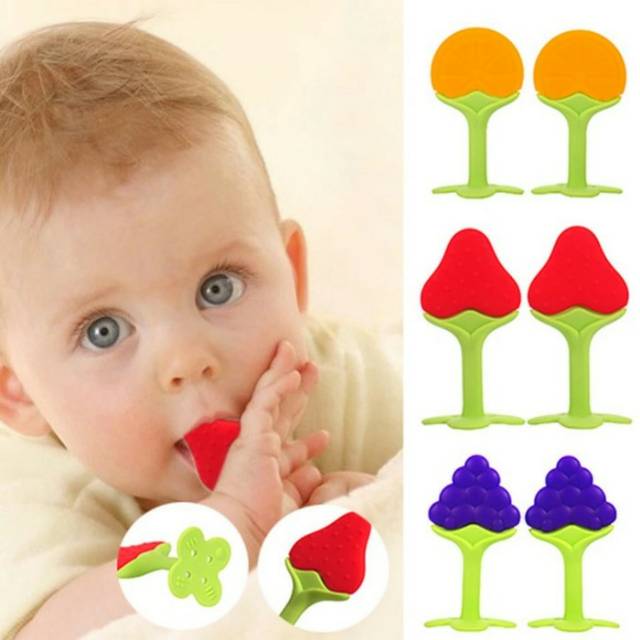 Baby teether / gigitan bayi bentuk buah / mainan gigi BPA FREE