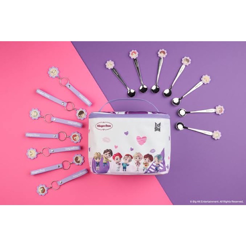 BTS tinytan x haagen dazs cooler bag