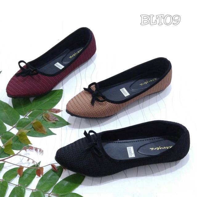 BORNEO BLT09 XAVYERA SEPATU PITA FLAT FLATSHOES BAHAM KANVAS PITA