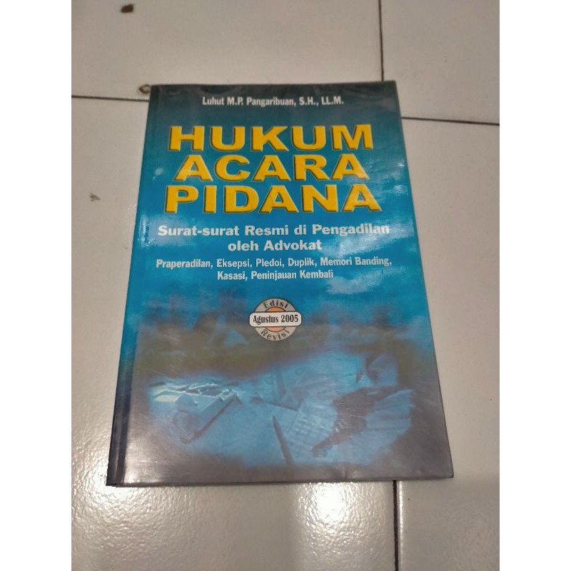 

Hukum Acara Pidana - Luhut Pangaribuan