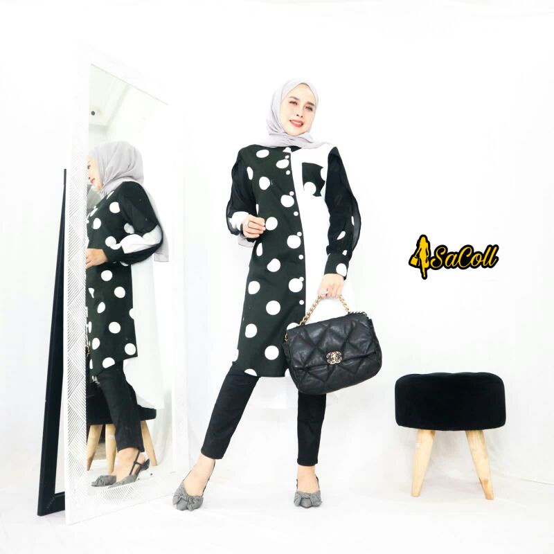 Tunik Ayara By 4Sacoll Tunik Wanita Monochrome