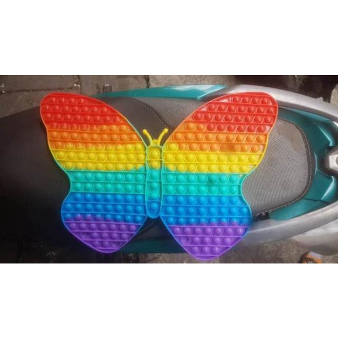 mainan anak pop it persegi rainbow jumbo among us / robot / kotak love - kotak print bts p1