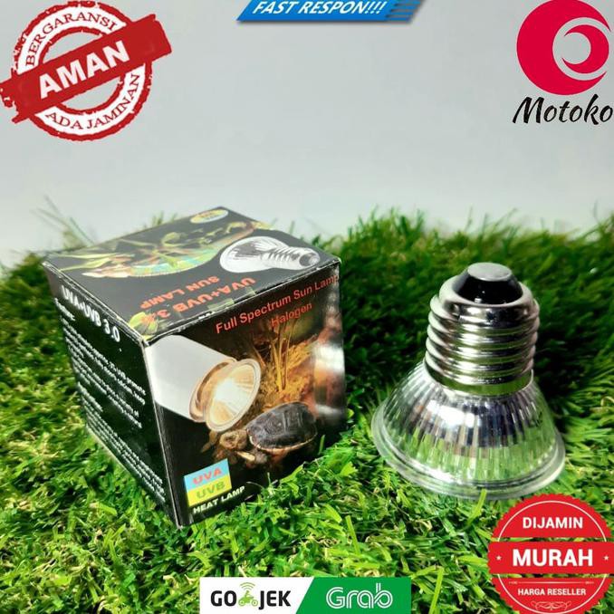 Promo Lampu UVB + UVA Reptil Iguana pemanas penghangat kandang - 25 Watt