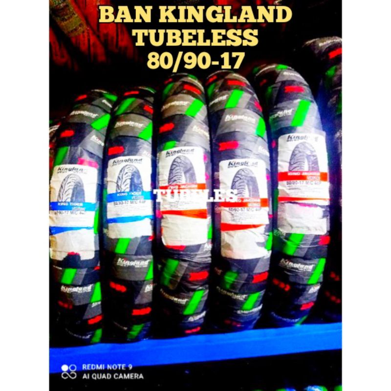 ban motor tubeles kingland king tiger king jaguar 80/90-17 ban bebek ban ring 17 ban supra jupiter v