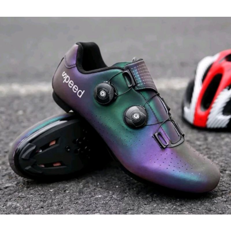Speed Sepatu Sepeda Multi Cleat Roadbike MTB Bicycle Shoes Cleats Speatu Gowes Cleat Symphpny Luminous