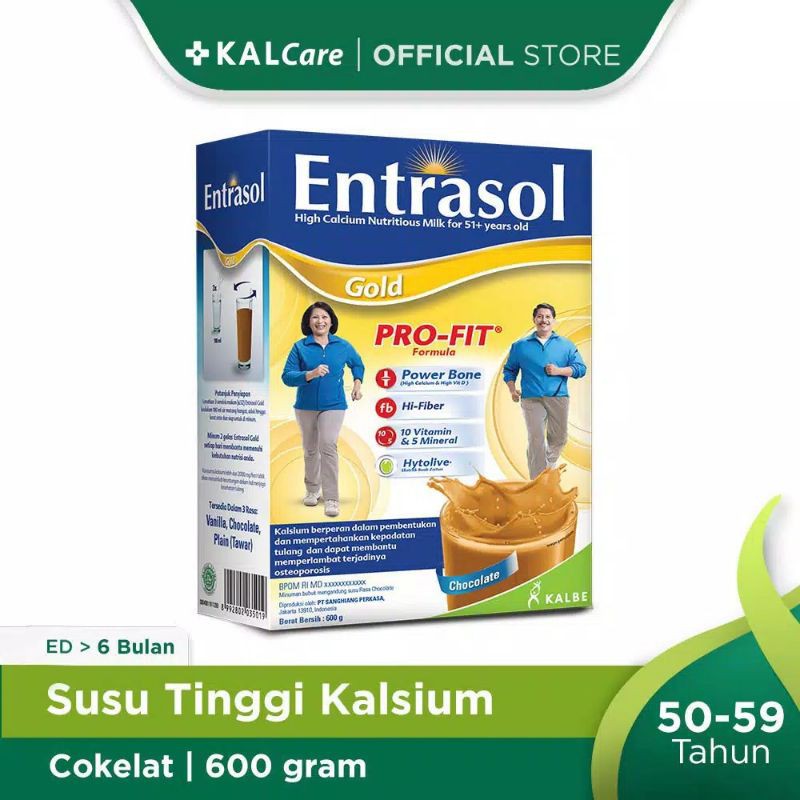 

ENTRASOL GOLD 600GR / VANILLA / PLAIN / COKLAT / SUSU KALSIUM / ALL VARIAN