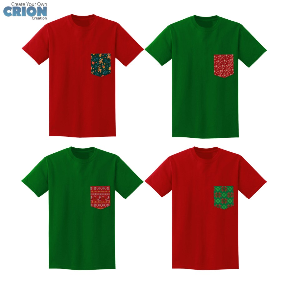 Crion Pocket Tees - Kaos Natal Dengan Kantong Motif Christmas Series