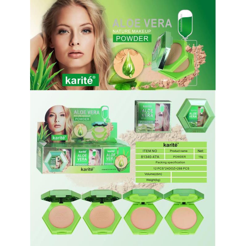 [ECER] BEDAK POWDER KARITE ALOE VERA NATURAL MAKE UP NO.81251-47A