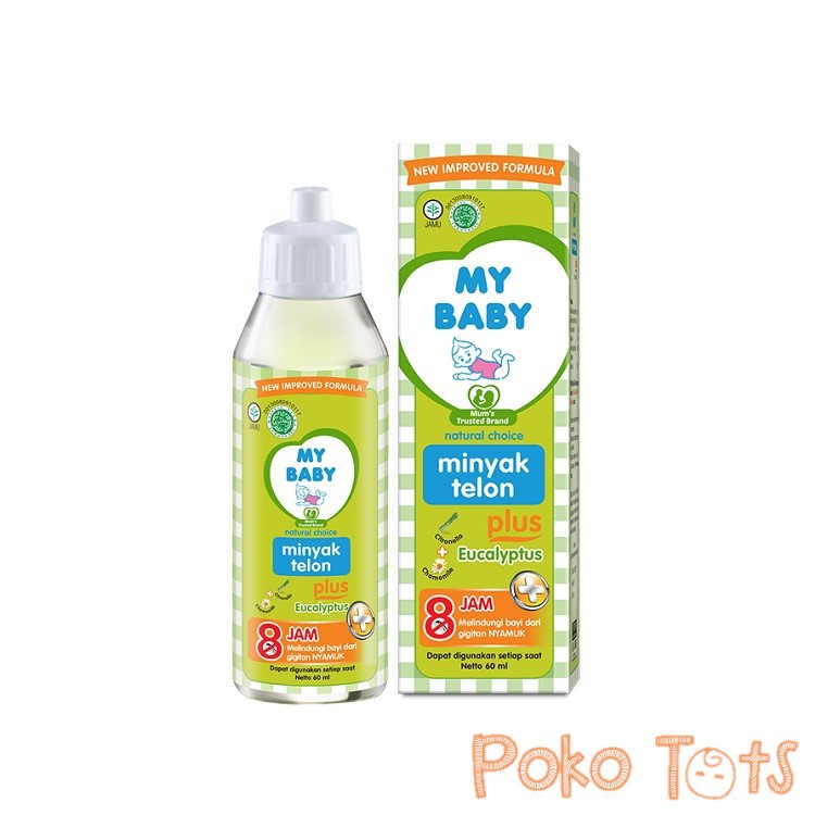 My Baby Minyak Telon Plus Eucalyptus 60ml Perlindungan 8 Jam WHS