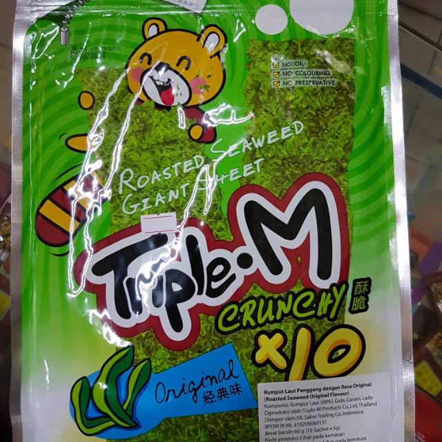 

Triple-M Seaweed Original 10st x6g