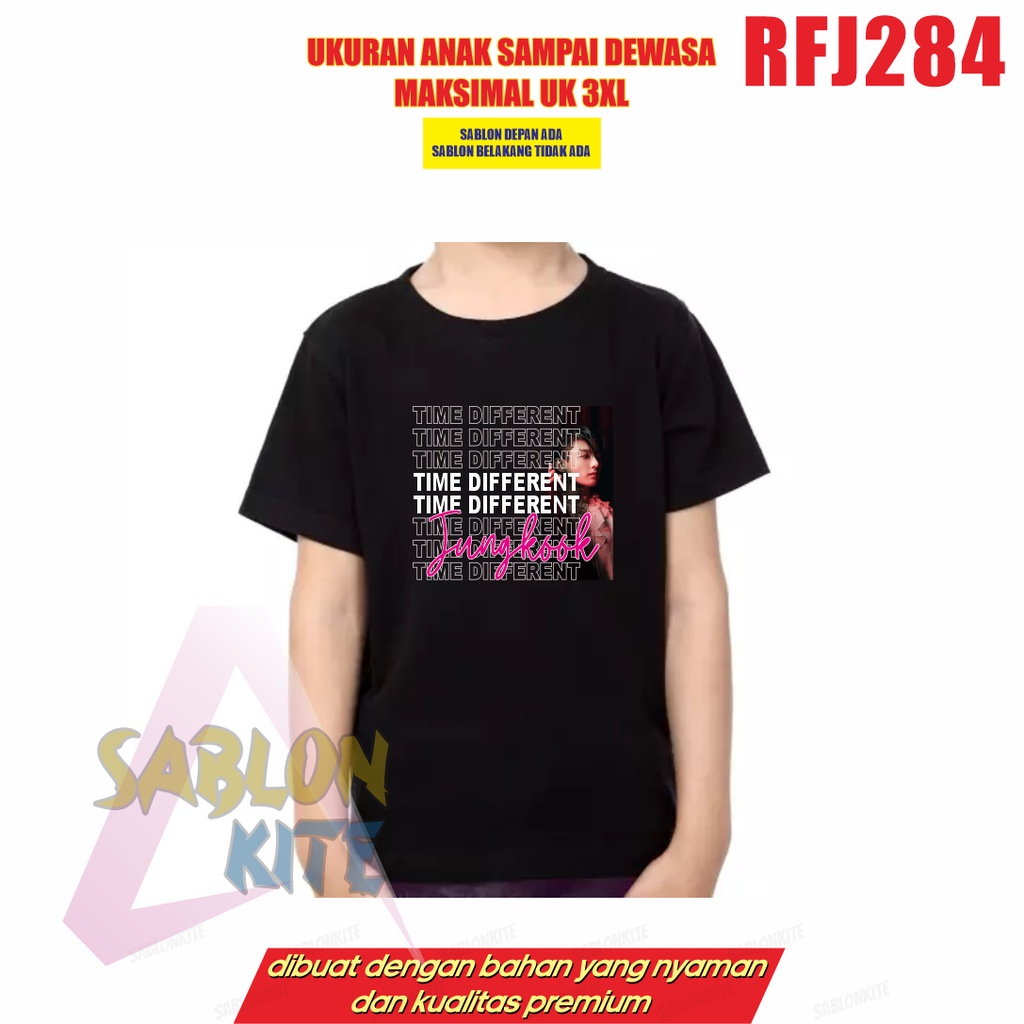 MURAH!!! KAOS JK JUNGKOOK TIME DIFFERENT RFJ284