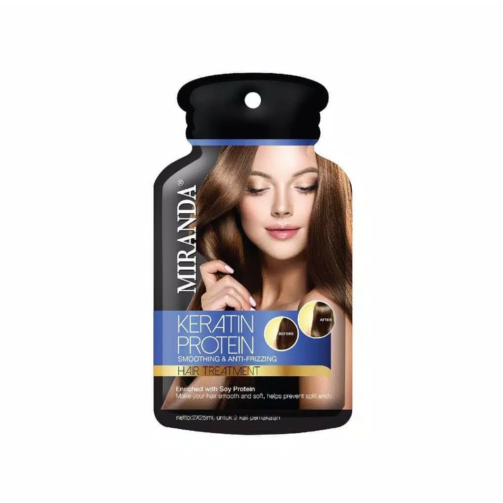 MIRANDA Keratin Protein Hair Treatment 2x25 ml Smoothing &amp; anti frizzing