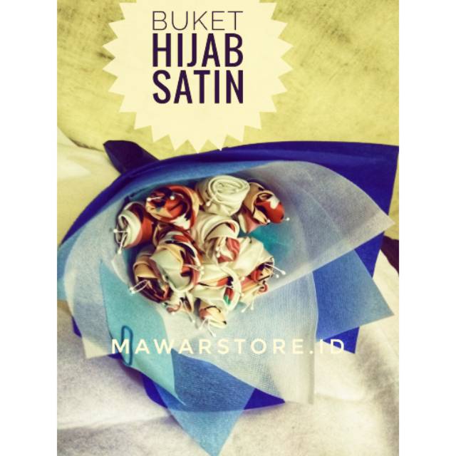 BUKET BUNGA HIJAB SATIN