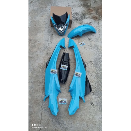 PAKET HEMAT Cover Body Belakang Satria Fu Facelift Fl Biru Polos