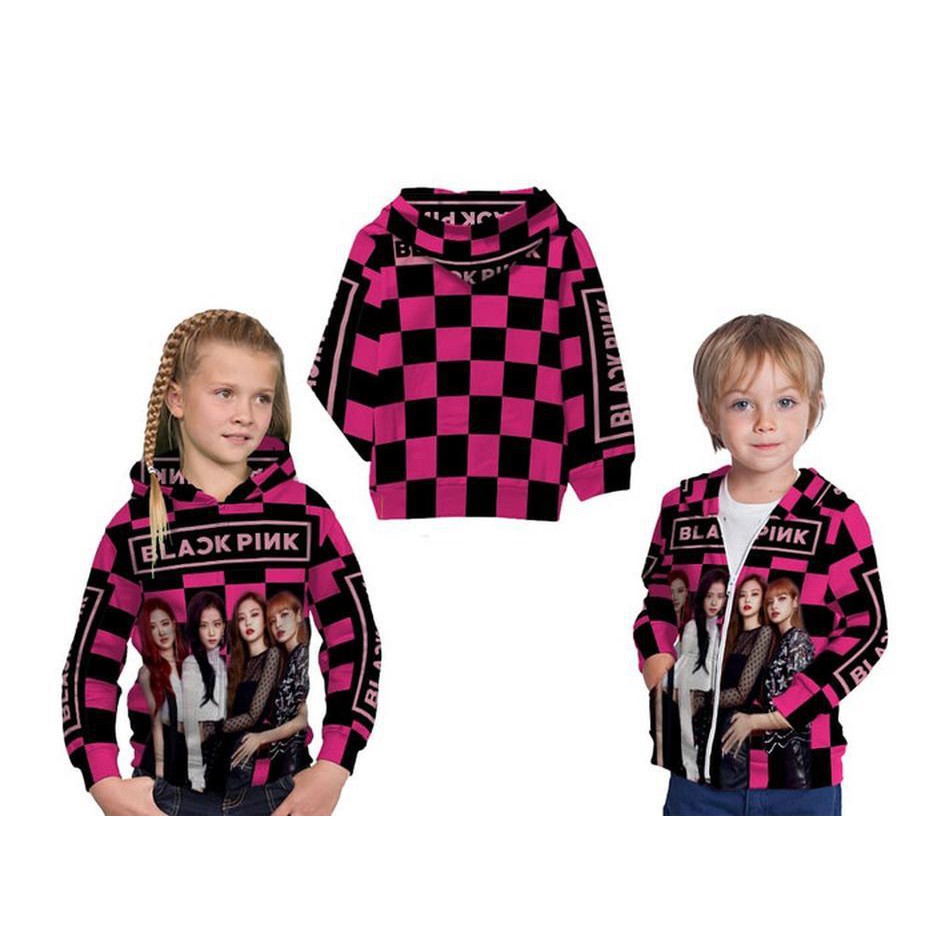 ( Hoodie ) jaket hoodie anak perempuan Kpop blackpink art 3 Hoodie Anak Perempuan