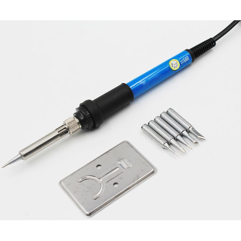 Solder Iron Adjustable Fast Heating Temperature 60W with 5 Tips Tip