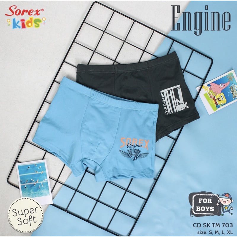 (1pcs) Cd Anak Cowok Sorex TM 703 , 750 , 705 Boxer | Boxer Anak Cowok |ty