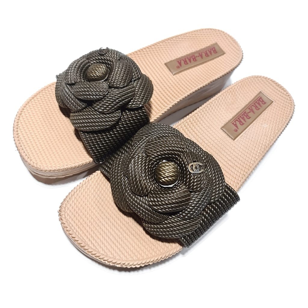 BARA BARA ORIGINAL sandal karet empuk murah wanita barabara wedges sendal selop import 1838utc