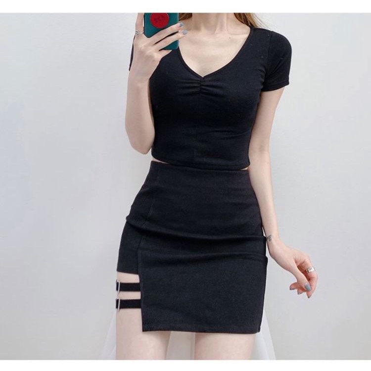 Lm Boutique~ (S-XXL)Rok highwaist bodyconSKIRT STRIP 2