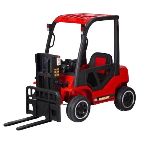 Maenan Anak Truk Garpu Mobil Aki Yukita 08 Forklift 12V merah kuning