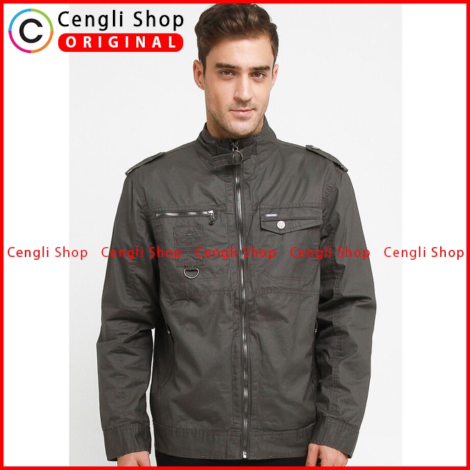 JAKET CASUAL PRIA CARDINAL ORIGINAL TERBARU ABU-ABU CA03