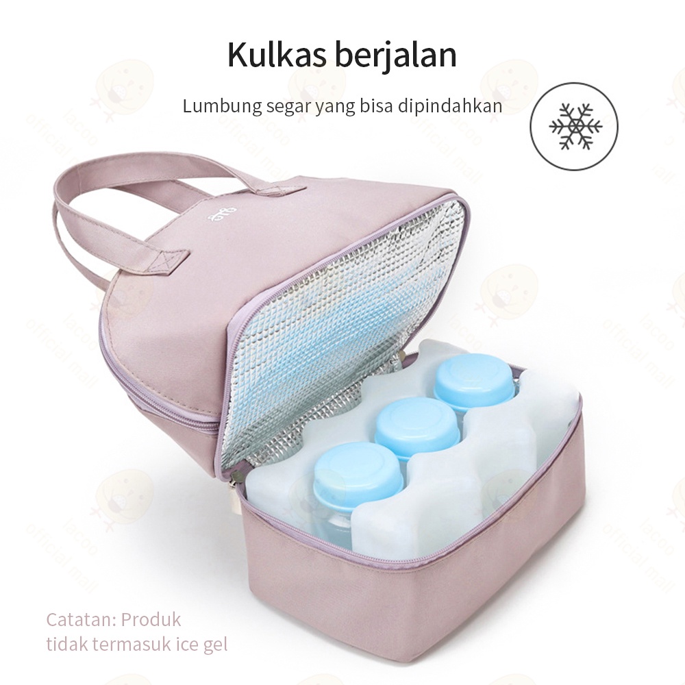 Lacoo Multifungsi diaper waterpoof Tas asi cooler bag Dua lapisan