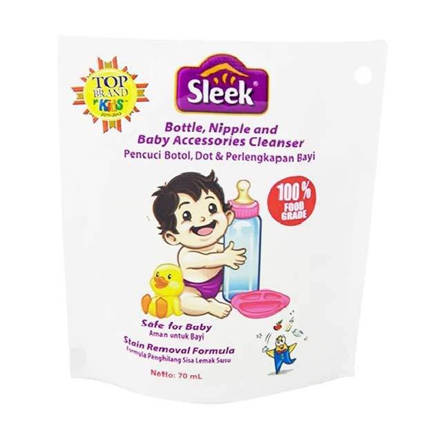 Sleek Baby Bottle &amp; Nipple Cleanser Pouch 70ml - Sabun Cuci Botol Bayi