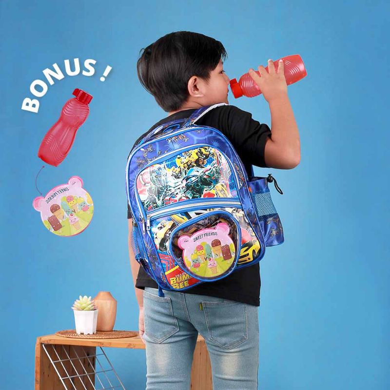3 In 1 - Tas Ransel Anak Sekolah Pria Wanita Backpack Karakter Paud Tk Sd Terbaru Original Premium