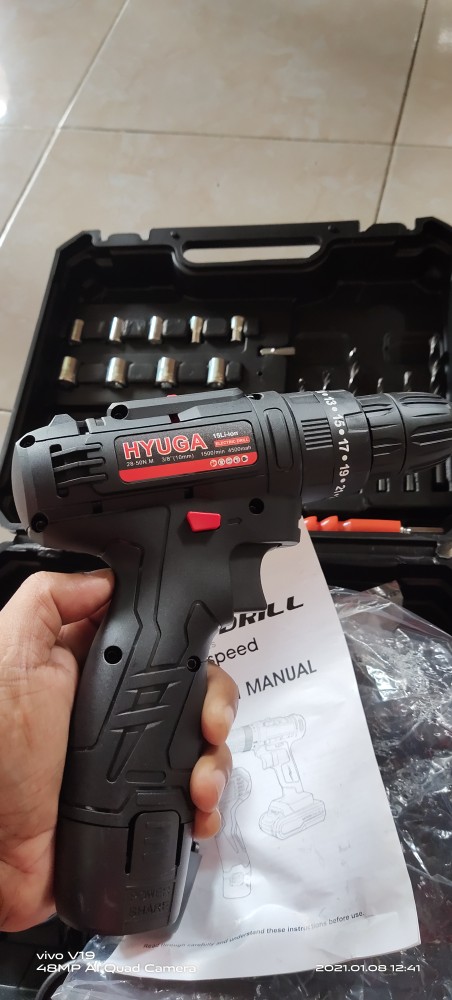 Impact Drill Mesin Bor Baterai  15v Hyuga By Uchiha Besi Beton Obeng Kayu Dll