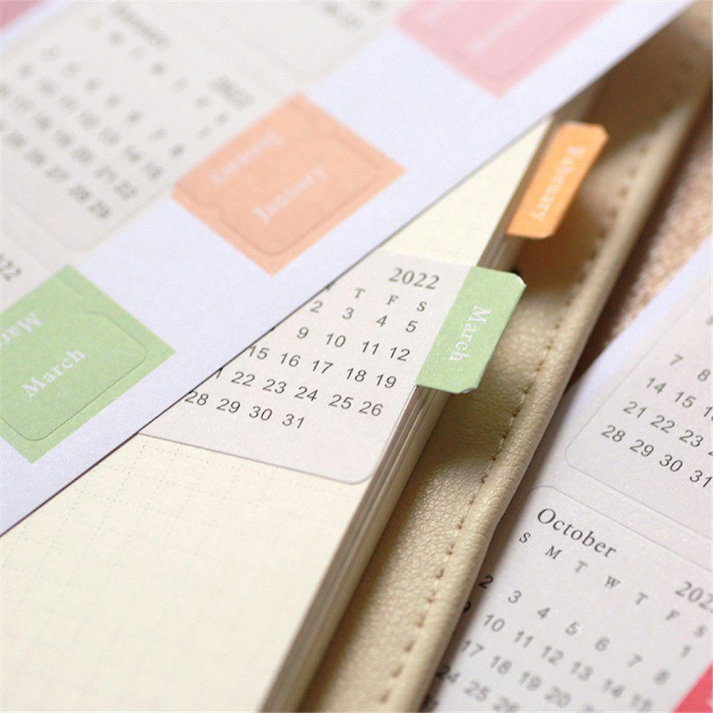 [Elegan] 2022kalender Stiker Siswa Perlengkapan Sekolah Scrapbooking Tangan Akun Alat Tulis Jadwal Organizer Jurnal Planner