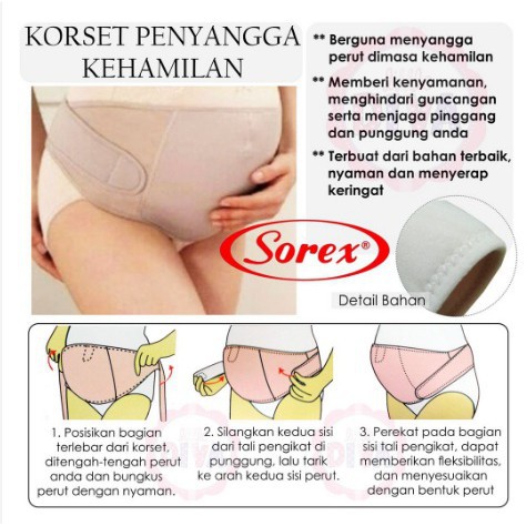 SOREX Korset Penyangga Kehamilan Korset Hamil 4427 Stagen Wanita Ibu Hamil Maternity Support Belt 4427 Anti Gatal