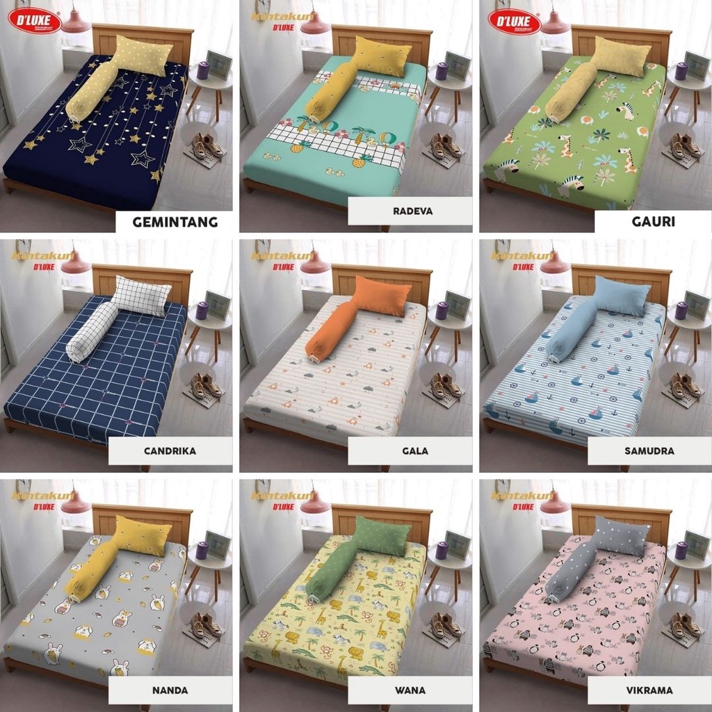 Kintakun Sprei Single Bed 100x200 90x200 Tinggi 30 / 25 Seprei Deluxe Motif kartun Anak