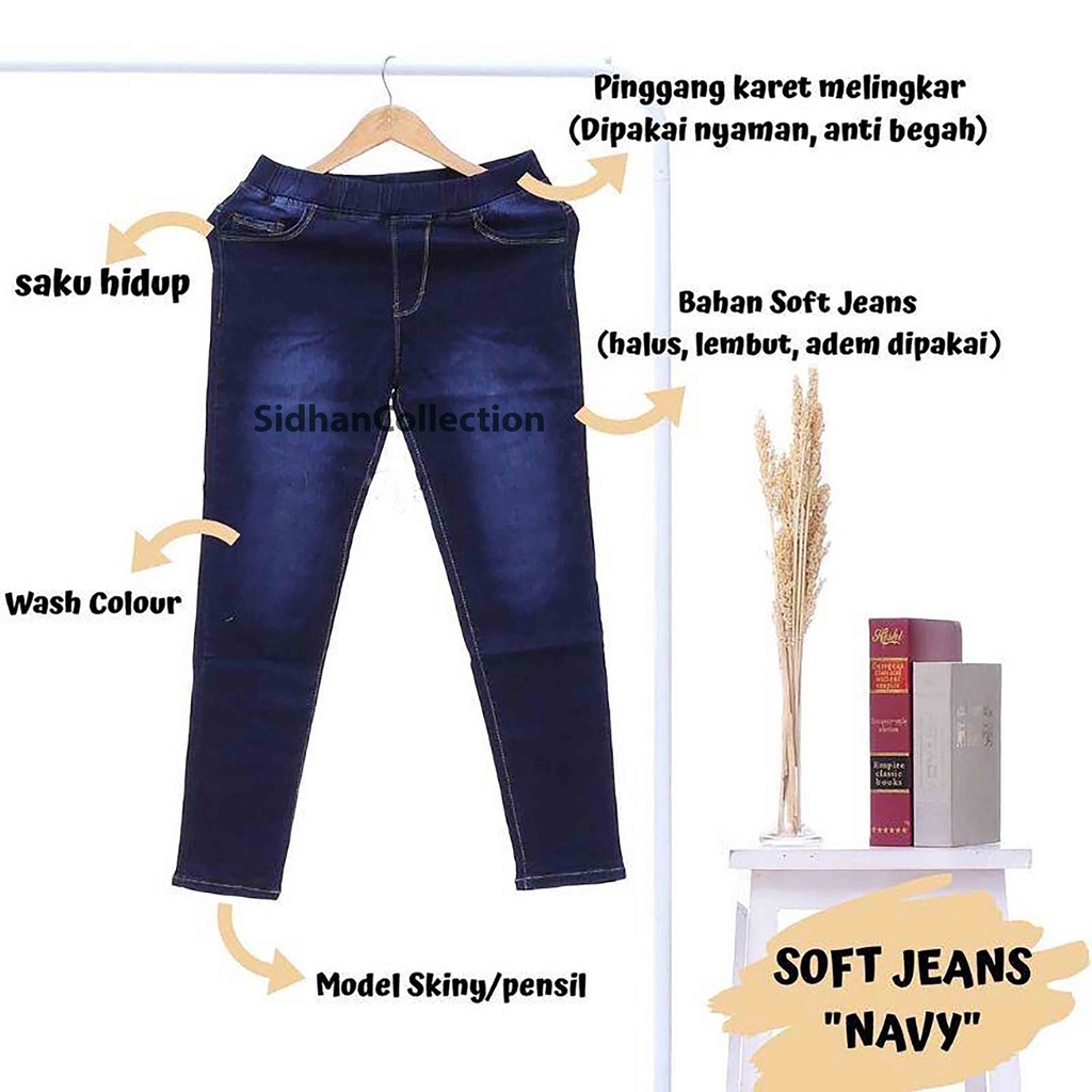 CELANA JEANS PINGGANG KARET LEJING SLIM/NGARET CELANA SOFT JEANS  CELANA LEGGING JEANS WANITA CELANA MULUR DENIM