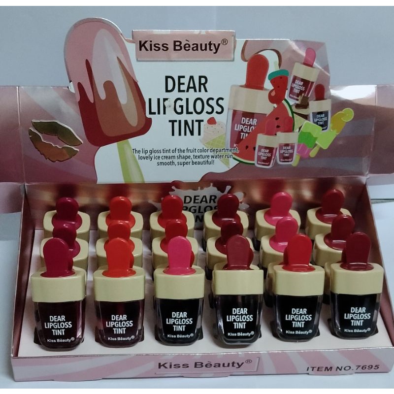 lipgloss tint kiss beauty / 3 pcs
