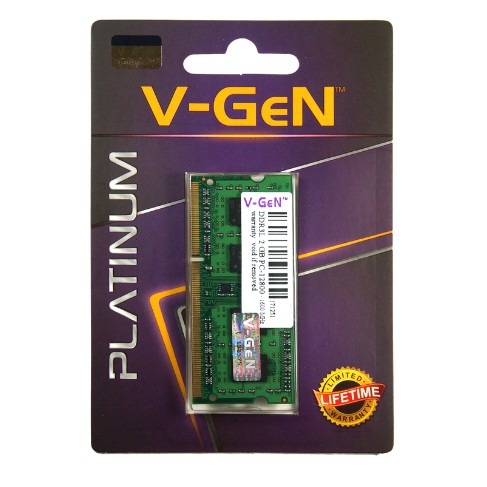 Ram Laptop Sodimm V-Gen Platinum DDR3 2GB, 4GB, 8GB 10600/12800 Ram untuk Laptop / Notebook V Gen Genuine Garansi LifeTime Resmi VGen