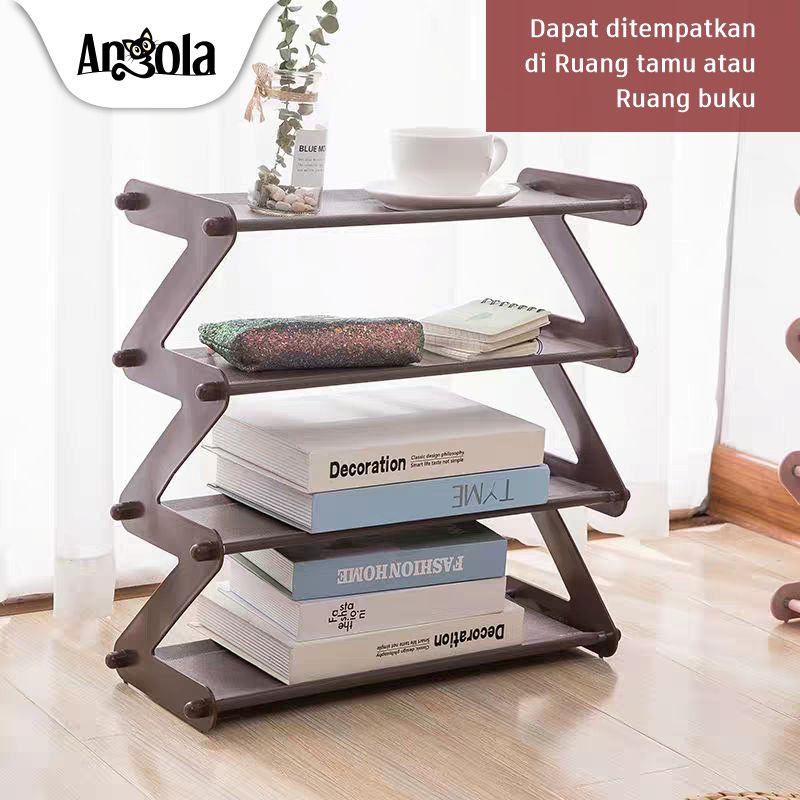 Rak Sepatu 4 Susun S1 Shoe Rack Sandal Holder Rak Buku Serbaguna Storage Rak Kamar Mandi Shopee Indonesia