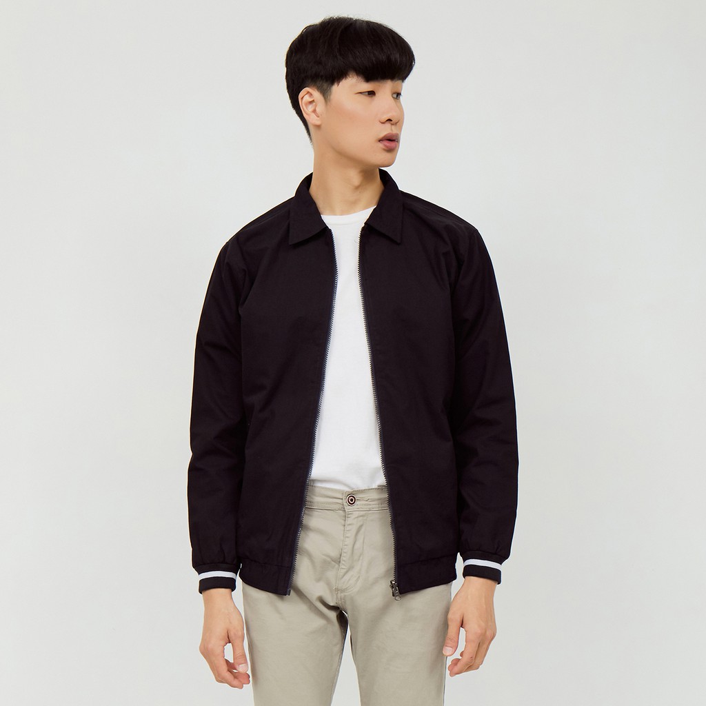 M231 Jaket Pria Canvas Panjang Hitam 1863A