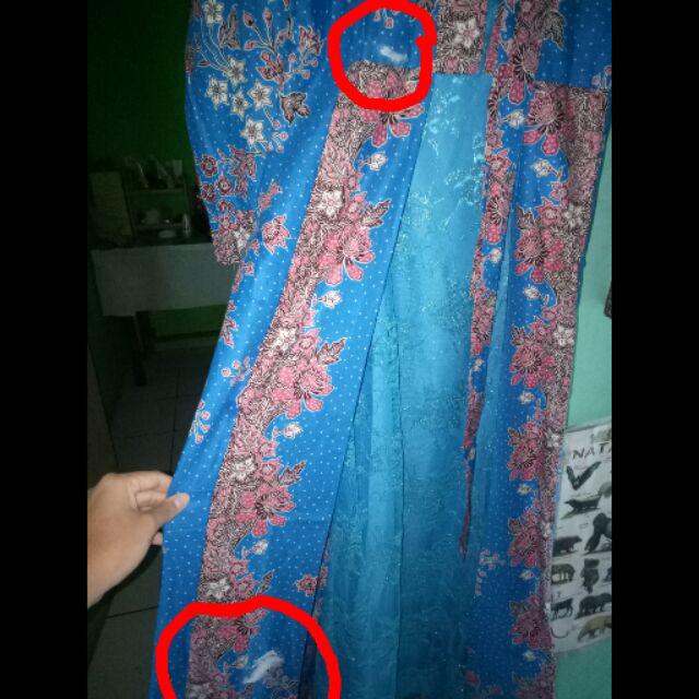 Qnunbatik Batik Keluarga/family Gamis Muslim Krisdayanti (kd) Dsr Warna Biru