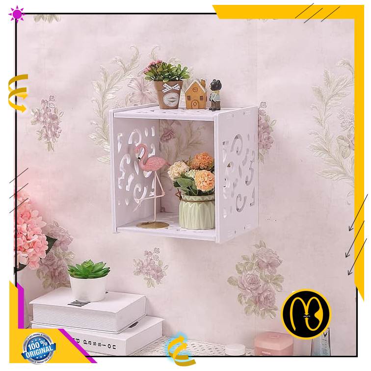 Tempat Miniatur Bunga Rak Kubik 1 Ruang Rak DInding Shabby Chic Dekorasi Ruangan M764