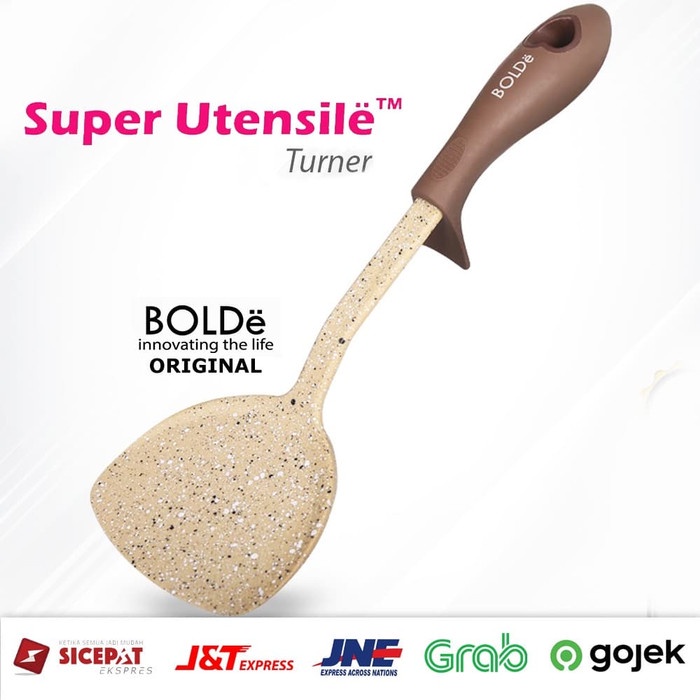 BOLDE SUPER UTENSILE SPATULA BIEGE SOTIL SUTIL SODET WAJAN NYLON SUTIL SKIMMER SLOTTED TURNER SOUP LADLE SPATULA