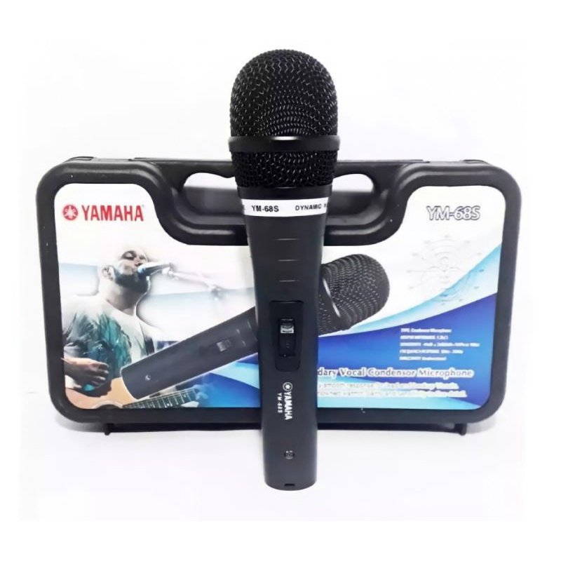 Microphone Yamaha YM 68S Microphone Vokal Profesional Mic Kabel Karaoke Mikropon Yamaha