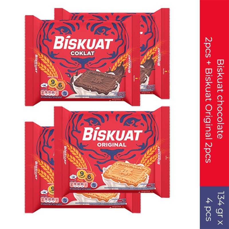 

Biskuat Biskuit Original dan Coklat - Isi 20 Pcs x 10 Gram